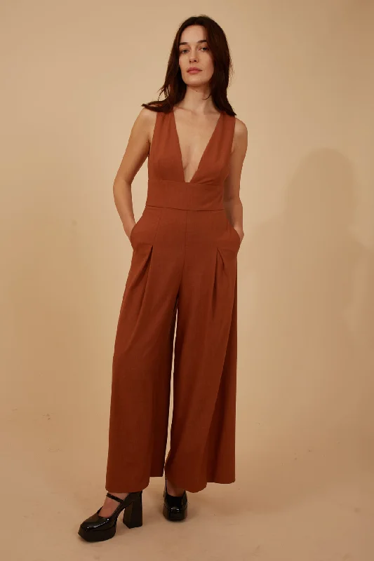 Marvellous McGraw Jumpsuit in Brown