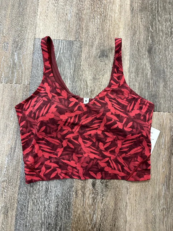 Athletic Bra By Lululemon In Red, Size: 12